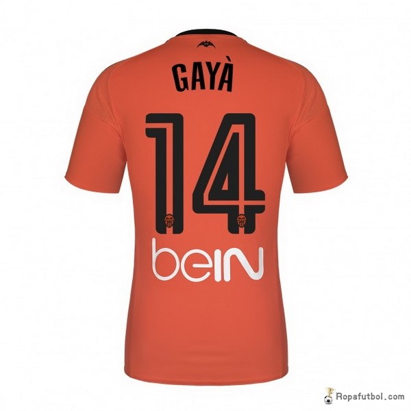 Camiseta Valencia Replica Tercera Ropa Gaya 2016/17 Naranja